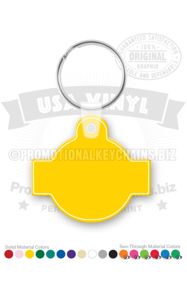 Circle Logo Tag Vinyl Keychain