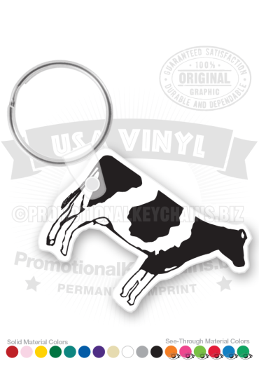 Cow Shape Vinyl Keychain