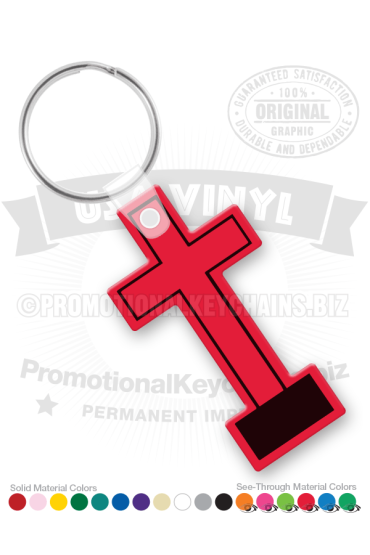 Cross Vinyl Keychain PK3836