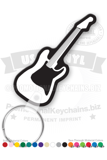 Electric Guitar Vinyl Keychain PK9524