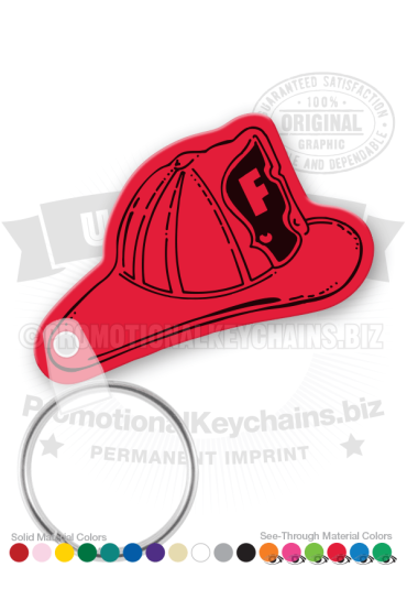 Fire Helmet Vinyl Keychain PK3229