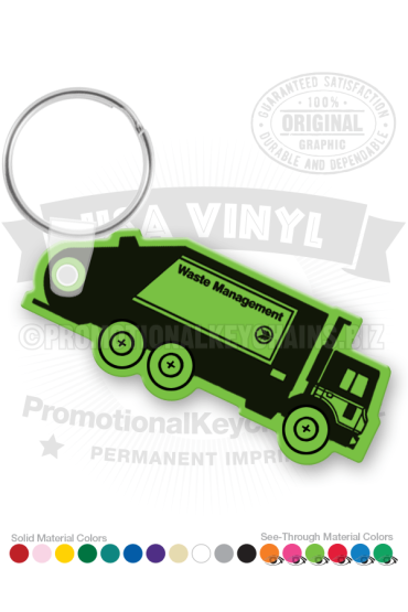 Garbage Truck Vinyl Keychain