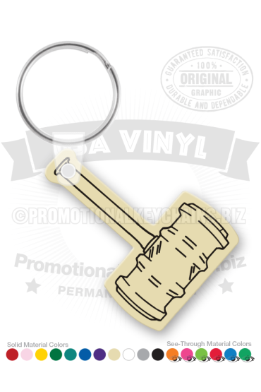 Gavel Vinyl Keychain PK5612