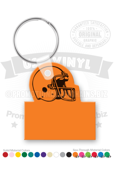 Football Helmet And Sign Vinyl Keychain PK6882