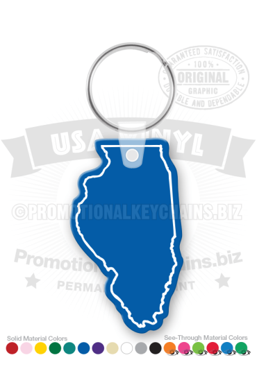 Illinois State Vinyl Keychain PK6100IL