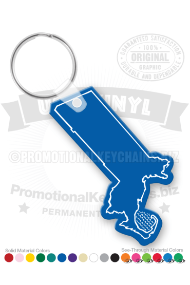 Massachusetts State Vinyl Keychain PK6100MA