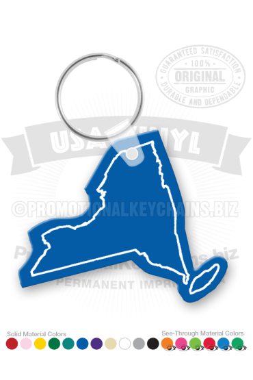 New York State Shape Vinyl Keychain