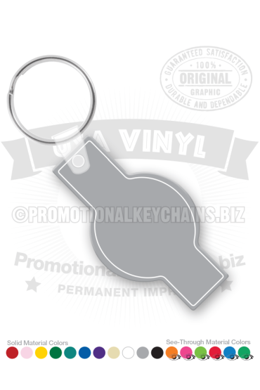 Oval Shape Vinyl Keychain