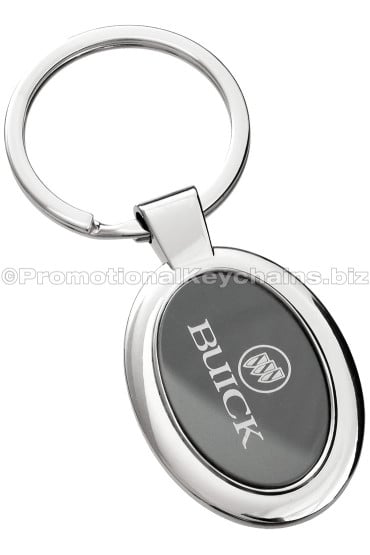 Premium Collection: Onyx Oval Engraved Metal Keychain