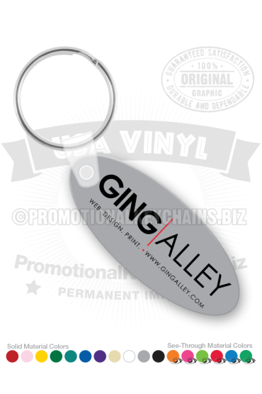 Oval Vinyl Keychain PK6377