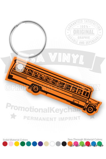 School Bus Vinyl Keychain PK4451