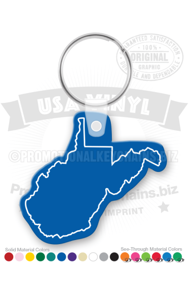 West Virginia State Vinyl Keychain PK6100WV