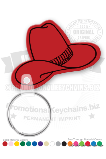 Western Hat Vinyl Keychain PK6371