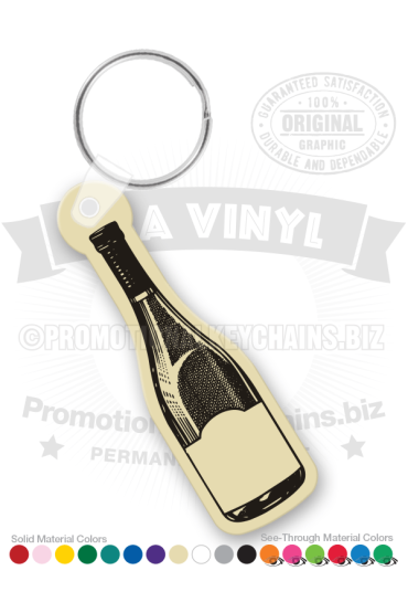 Wine Bottle Vinyl Keychain PK7034