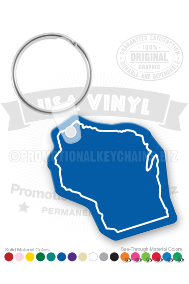 Wisconsin State Vinyl Keychain PK6100WI