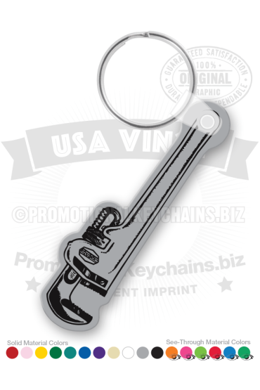 Wrench Shape Vinyl Keychain
