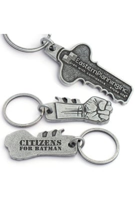 CustomMoldedKeychainsMetaCastClassicMetal-Silver