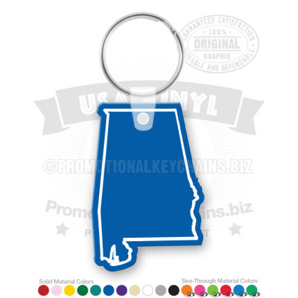 Alabama State Vinyl Keychain PK6100AL