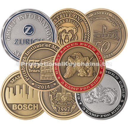 Custom Made Challenge Coins - Antiqued Plating