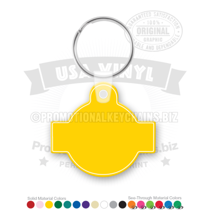 Circle Logo Tag Vinyl Keychain