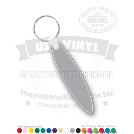 Oval Tag Vinyl Keychain