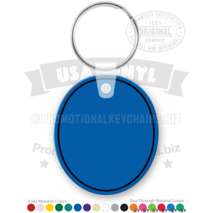 Oval Vinyl Keychain PK3292