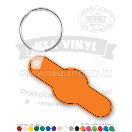 Oval with Circle Vinyl Keychain