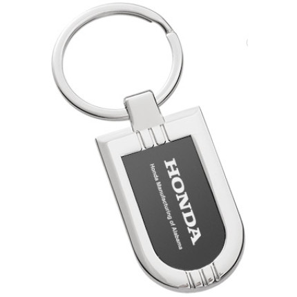Premium Collection: Onyx Badge Engraved Metal Keychain