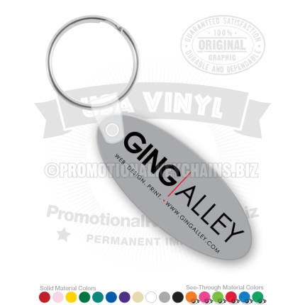 Oval Vinyl Keychain PK6377