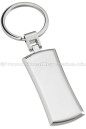 Promotional Keychains Premium Collection: Curved Onyx Metal Rectangle Engraved Keychain - View of Back