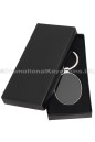 Custom Engraved Black Series Oval Metal Keychain In Gift Box