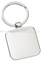 Black Series Square Engraved Metal Keychain Back View
