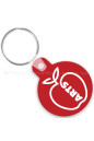 Business Keychains Circle With Tab Vinyl USA Keychains