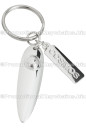 Custom Keychains RepliCast Product Series 3D Cast Metal - Cosmos Polished Silver