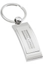 Curved Rectangle Engraved Metal Keychain