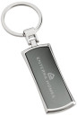 Premium Collection: Curved Onyx Rectangle Metal Keychain
