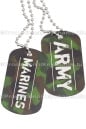 Camouflage Engraved Dog Tag