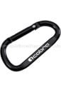 Custom engraved 60mm carabiner keychain in all stealth black finish