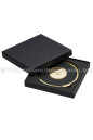 Custom Leather Coaster with Medallion - Gold