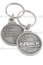 Custom Pewter Keychains - Cast in Solid Pewter Round Circle Key Ring
