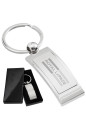 Custom Metal Keychains Curved Rectangle Custom Engraved Polished Metal Keychains With Gift Box View