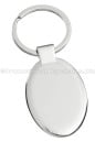 Elegant Oval Engraved Metal Keychain View of Back