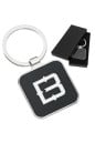 Black Series Square Engraved Custom Keychains