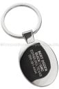 Premium Collection: Onyx Oval Engraved Metal Keychain
