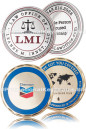 Solid Brass Die Struck Coins manufactured for LMI Law and Chevron Corporation