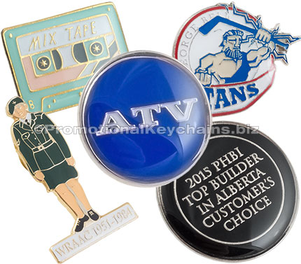 Customized Lapel Pins | Raised Metal and Epoxy Color - Sample